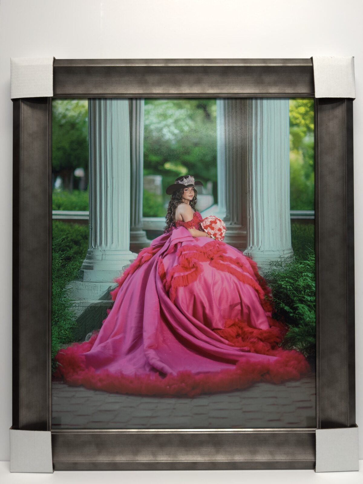 Canvas de quinceañera vestido rosa